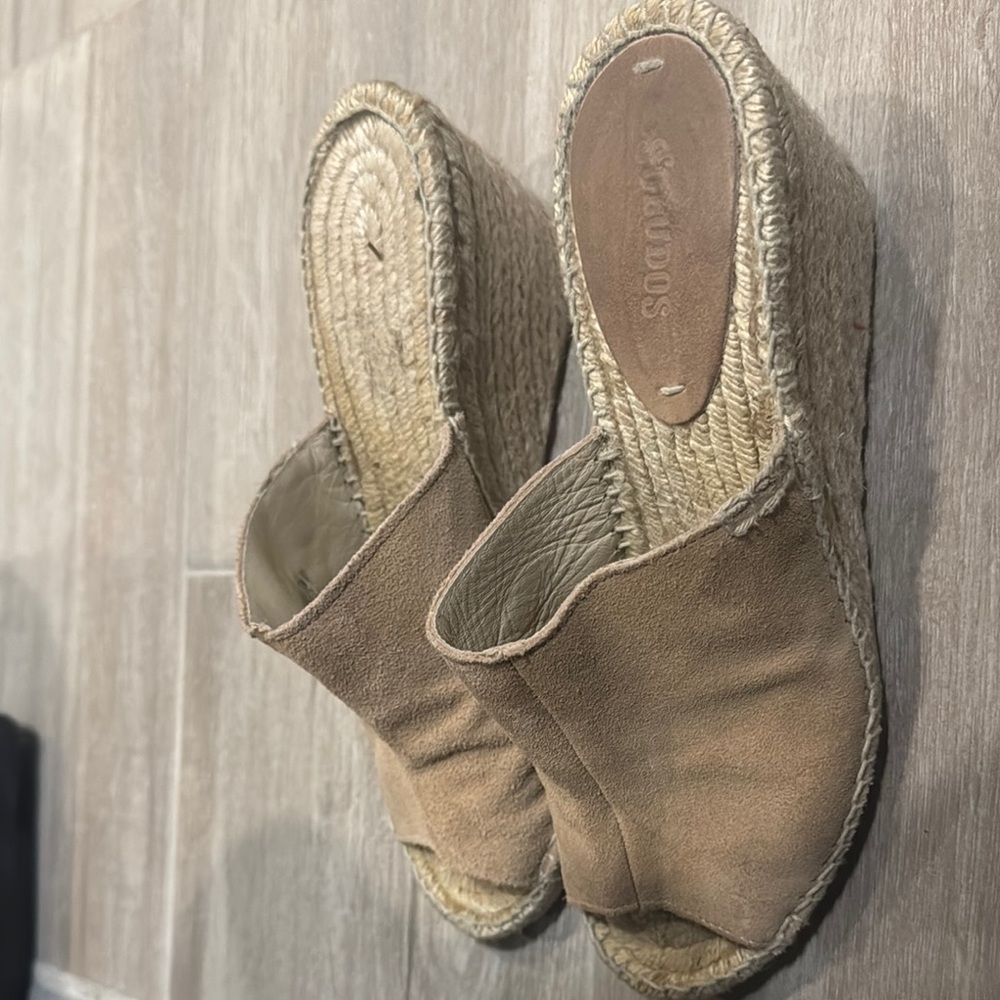 Soludos Women's Tan Espadrille Slides